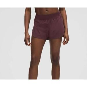 NWT Lululemon Fast Free High-Rise Classic-Fit Split Short 3" Goodnight Plum - XL